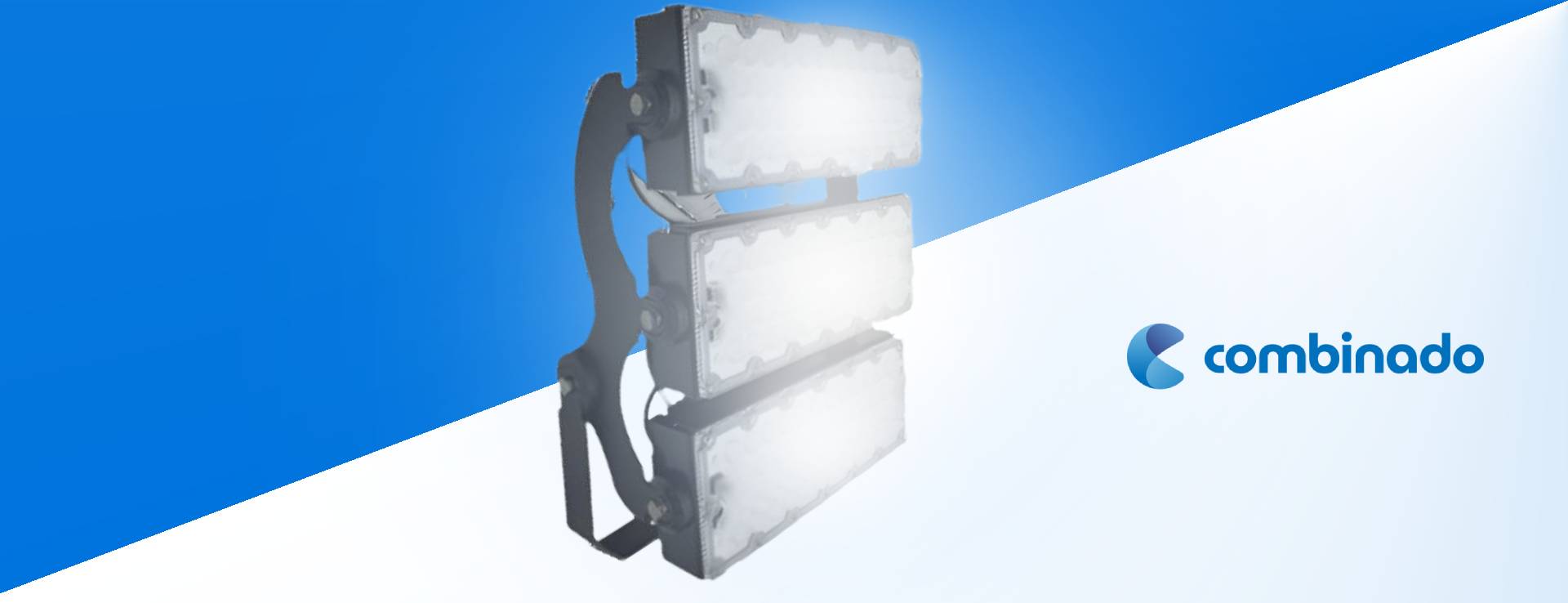 Banner do produto Refletor led 450w modular na temperatura de cor branco frio, alta potência antisurto