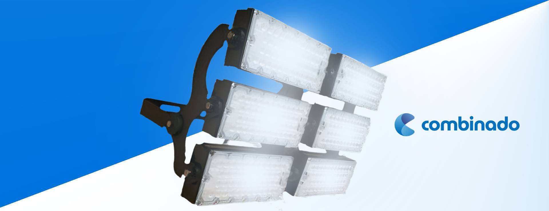 Banner do produto Refletor led 900w modular na temperatura de cor branco frio, alta potência antisurto