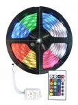 Fita de Led 3528 60 Leds por metro IP65 Rolo 5m Rgb+Controle 12V