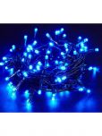 Kit 10 Unidades Pisca Pisca de LED Fixo Fio Verde com 100 Leds Azul 110v - Fio 1.8mm