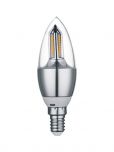 Lampada LED Vela 4w E14 Transparente Sem Bico Branco Frio