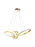 Lustre Moderno Infinito Dourado Brilhante 60w Luz 3/1 Switch 