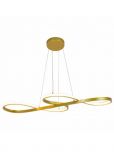 Lustre Moderno Infinito Dourado 50w Luz 3/1 Switch  (Cifra)