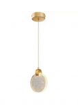 Pendente Led Dourado Lua Cristal 