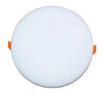 Plafon LED Borda Infinita Embutir Redondo 36w Branco Quente