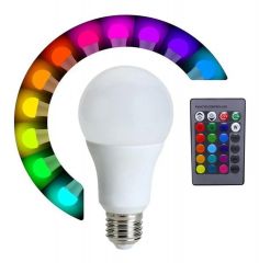 Lâmpada LED Bulbo 7w RGB com Controle