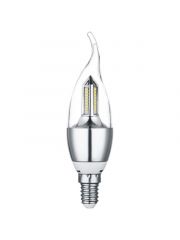 Lampada LED Vela 4w E14 Transparente Com Bico Branco Frio