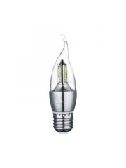 Lampada LED Vela 4w E27 Transparente Com Bico Branco Frio