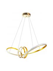 Lustre Moderno Infinito Dourado Brilhante 60w Luz 3/1 Switch 