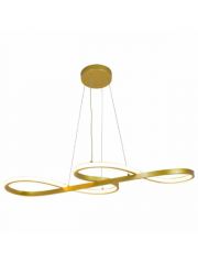 Lustre Moderno Infinito Dourado 50w Luz 3/1 Switch  (Cifra)