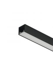 Perfil de LED Sobrepor Preto 2 Metros 15,15x6mm