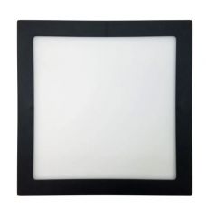 Plafon LED Embutir Quadrado 30x30 25w Branco Quente Preto