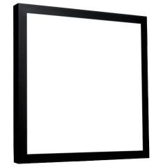 Plafon LED Sobrepor Quadrado 40x40 40w Branco Frio Preto