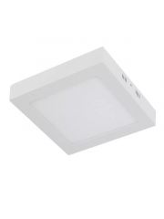 Plafon LED Sobrepor Quadrado 6w Branco Quente