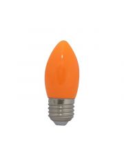 Lampada LED Vela 1w E27 Laranja 110v